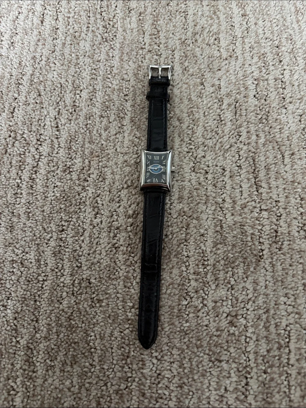 Black Leather Strap Elini Nazar Lucky Eye Women's Watch